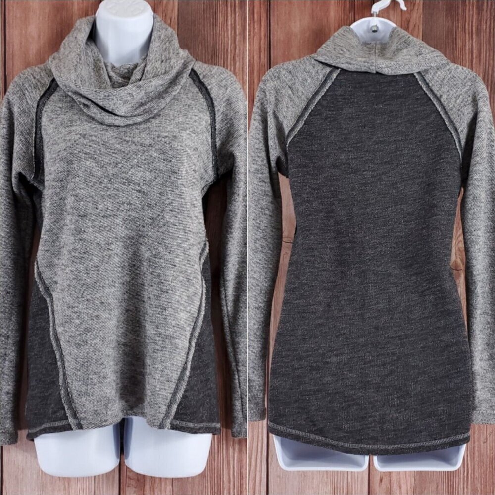 KUHL Nova Pullover Womens Size XS Gray Wool Blend 4213 Cowl Neck Sweater 4213
